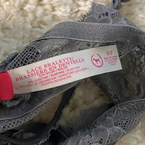 Victoria’s Secret PINK Gray Lace Bralette - Picture 5 of 5